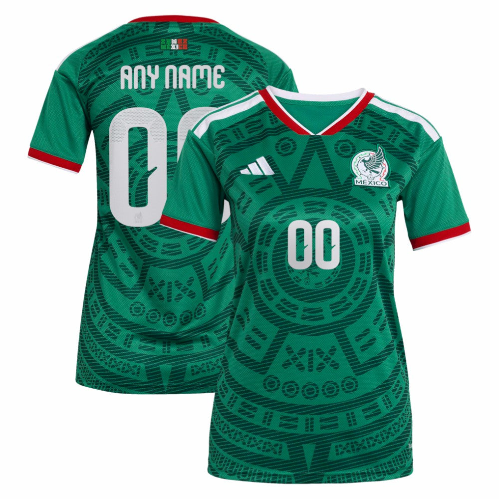 Mexico National Team Women's 2026 Home Replica Custom Jersey Green - Adidas