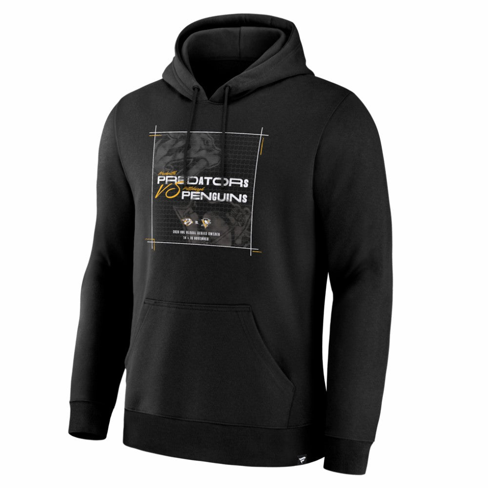 Nashville Predators vs. Pittsburgh Penguins 2025 NHL Global Series Matchup Legacy Hoodie Black