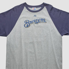 Milwaukee Brewers Majestic 2000s T-shirt Gray Vintage