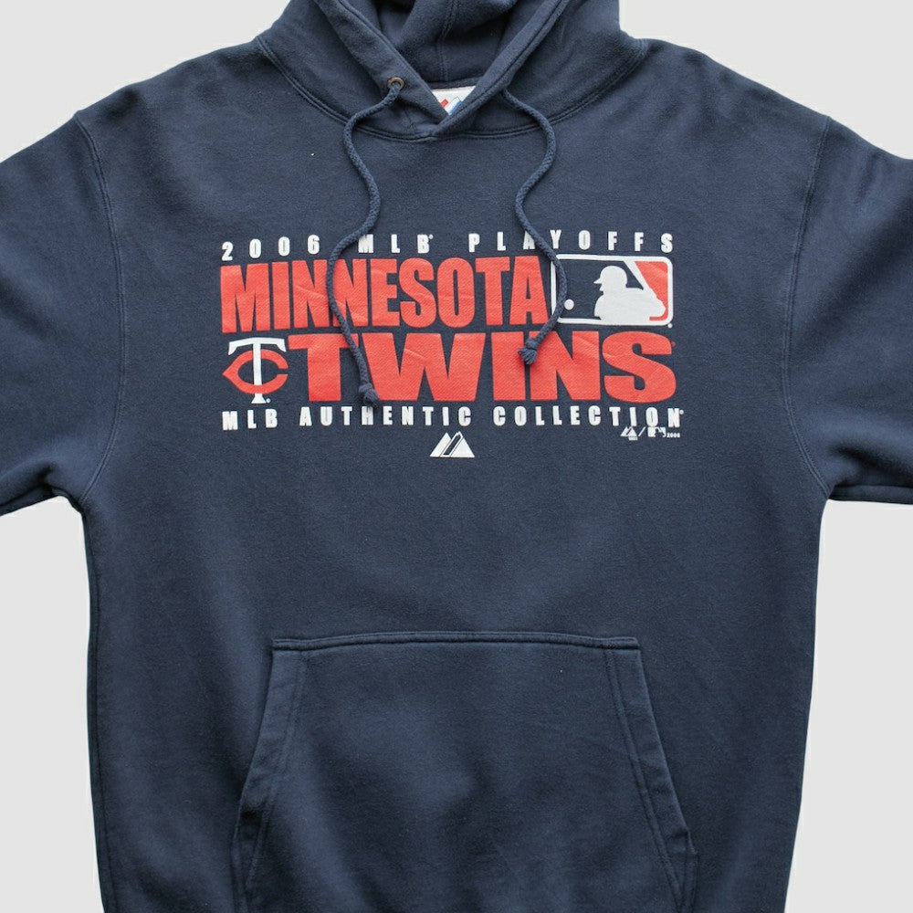 Minnesota Twins Majestic 2006 Hooded Sweatshirt Navy Vintage