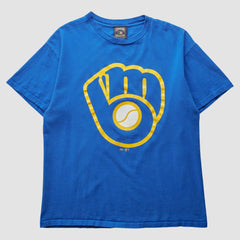 Milwaukee Brewers Majestic 2000s T-shirt Blue Vintage