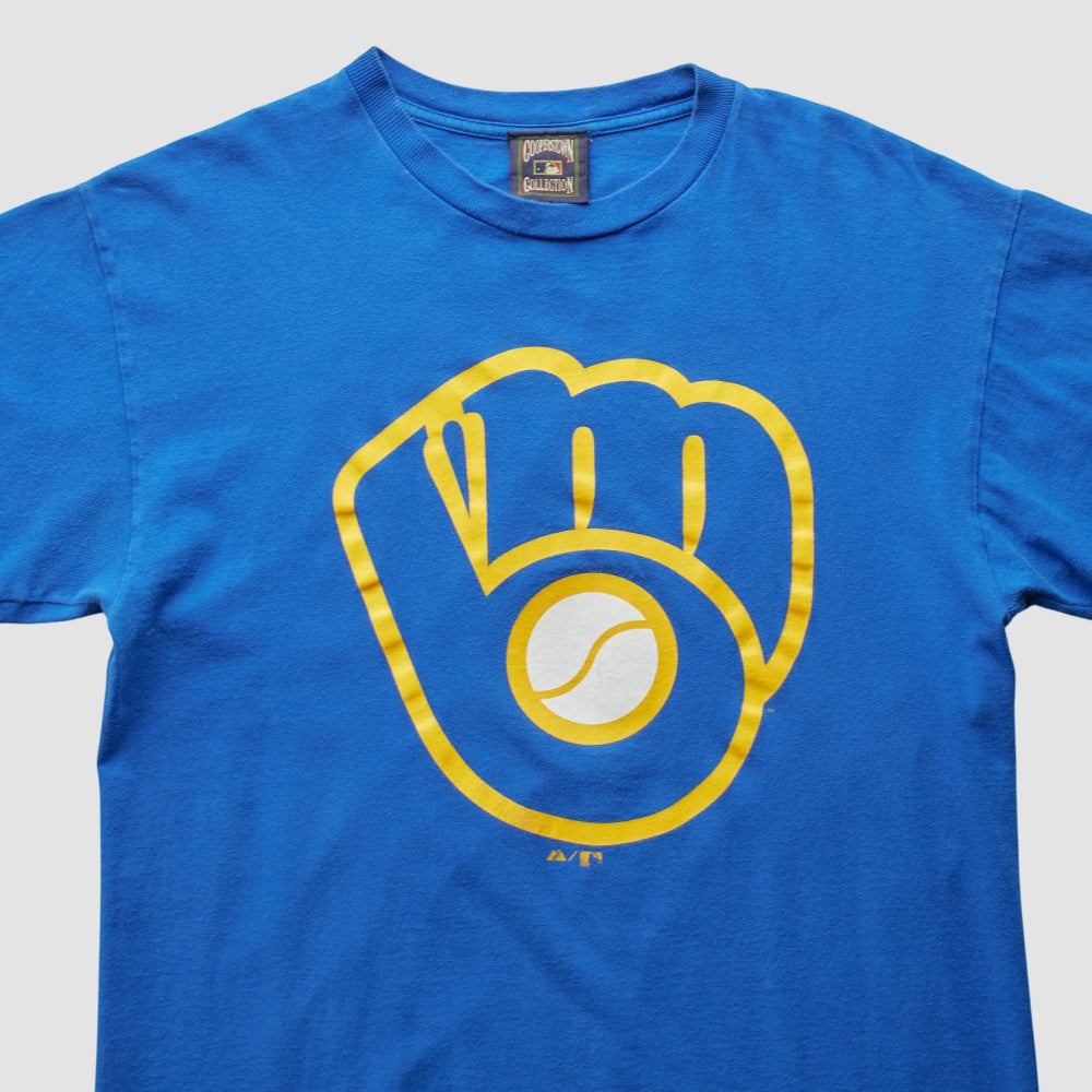 Milwaukee Brewers Majestic 2000s T-shirt Blue Vintage