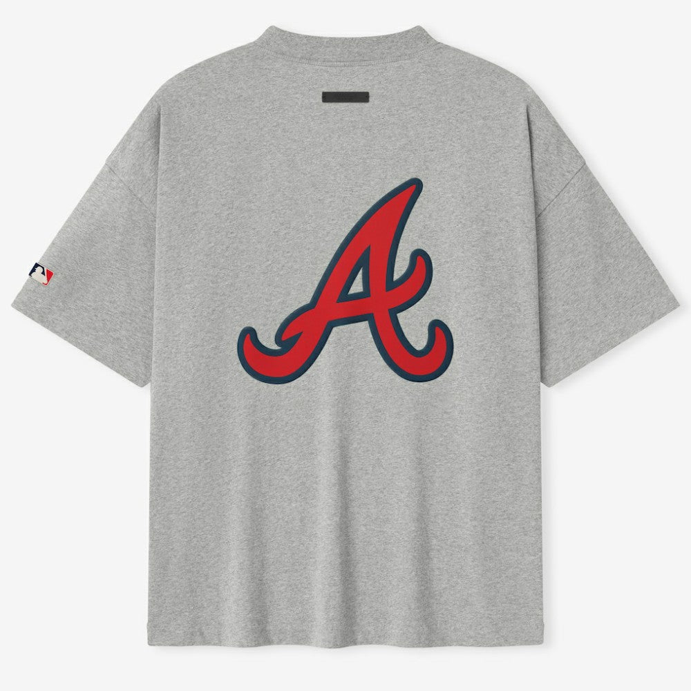 Atlanta Braves Fear of God x MLB Unisex 90's T-Shirt Heather Gray