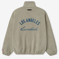 Los Angeles Dodgers Fear of God x MLB Unisex Modern Suede Half-Zip Jacket Gray