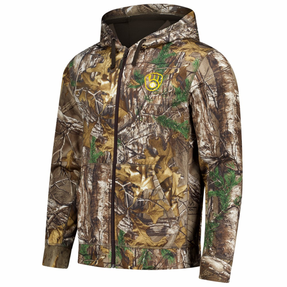 Milwaukee Brewers Dunbrooke Trophy Realtree Full-Zip Hoodie Camo