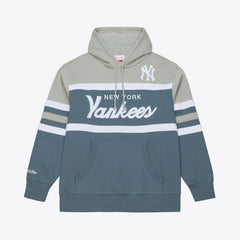 New York Yankees Cooperstown Collection Thunderstorm Head Coach Hoodie Gray | Mitchell & Ness