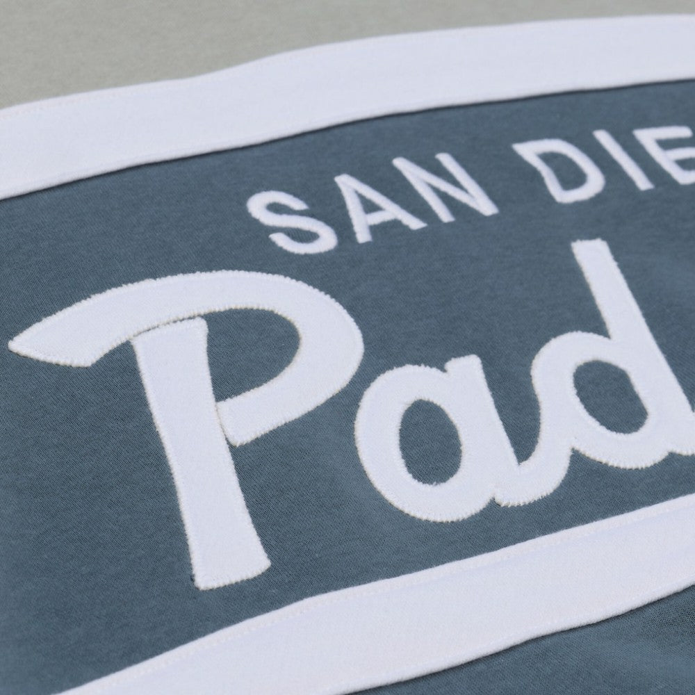 San Diego Padres Cooperstown Collection Thunderstorm Head Coach Hoodie Gray | Mitchell & Ness