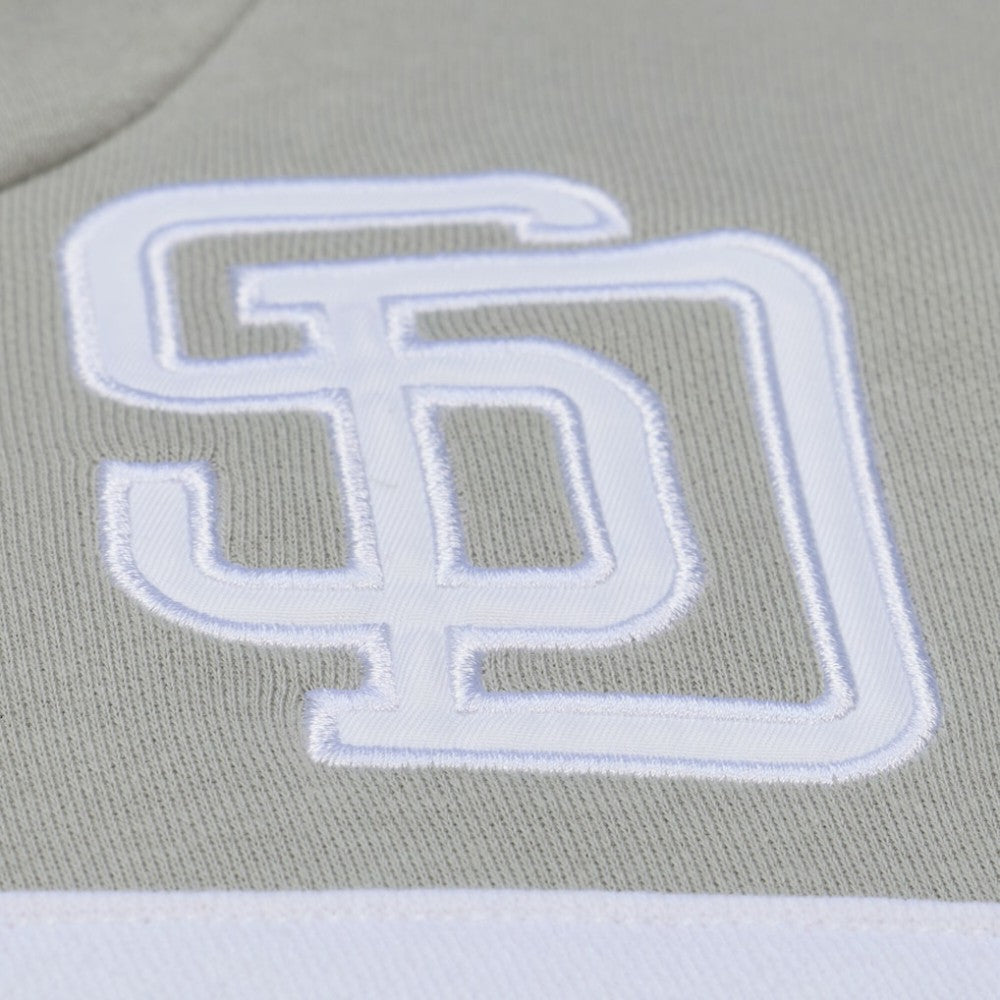 San Diego Padres Cooperstown Collection Thunderstorm Head Coach Hoodie Gray | Mitchell & Ness