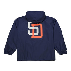 San Diego Padres Full-Snap Hooded Coaches Jacket Navy | Mitchell & Ness