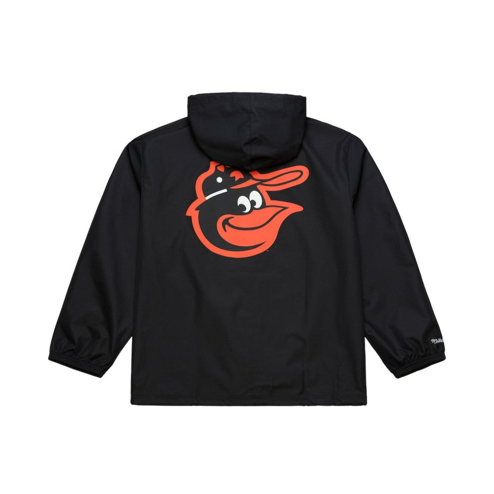 Baltimore Orioles Full-Snap Hooded Coaches Jacket Black | Mitchell & Ness
