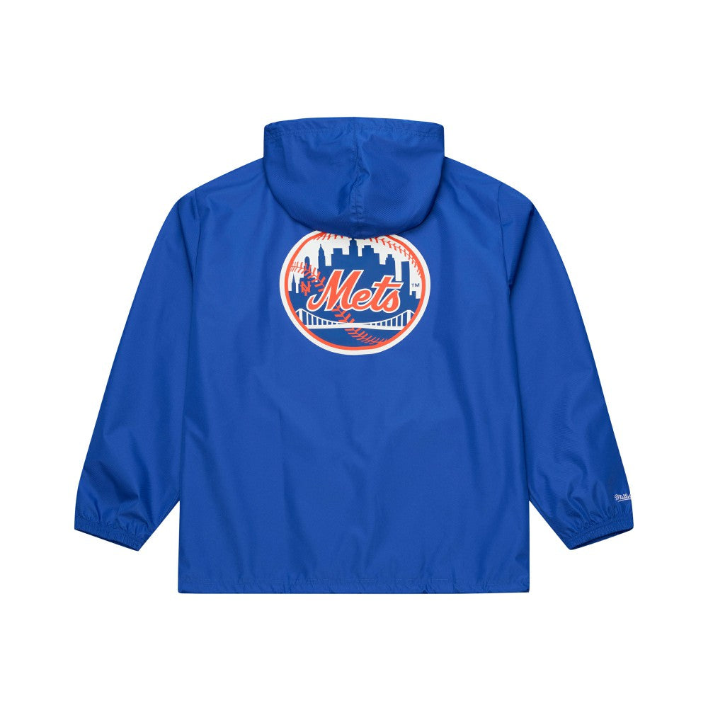 New York Mets Full-Snap Hooded Coaches Jacket Royal | Mitchell & Ness