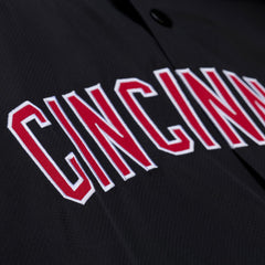 Cincinnati Reds Full-Snap Hooded Coaches Jacket Black | Mitchell & Ness