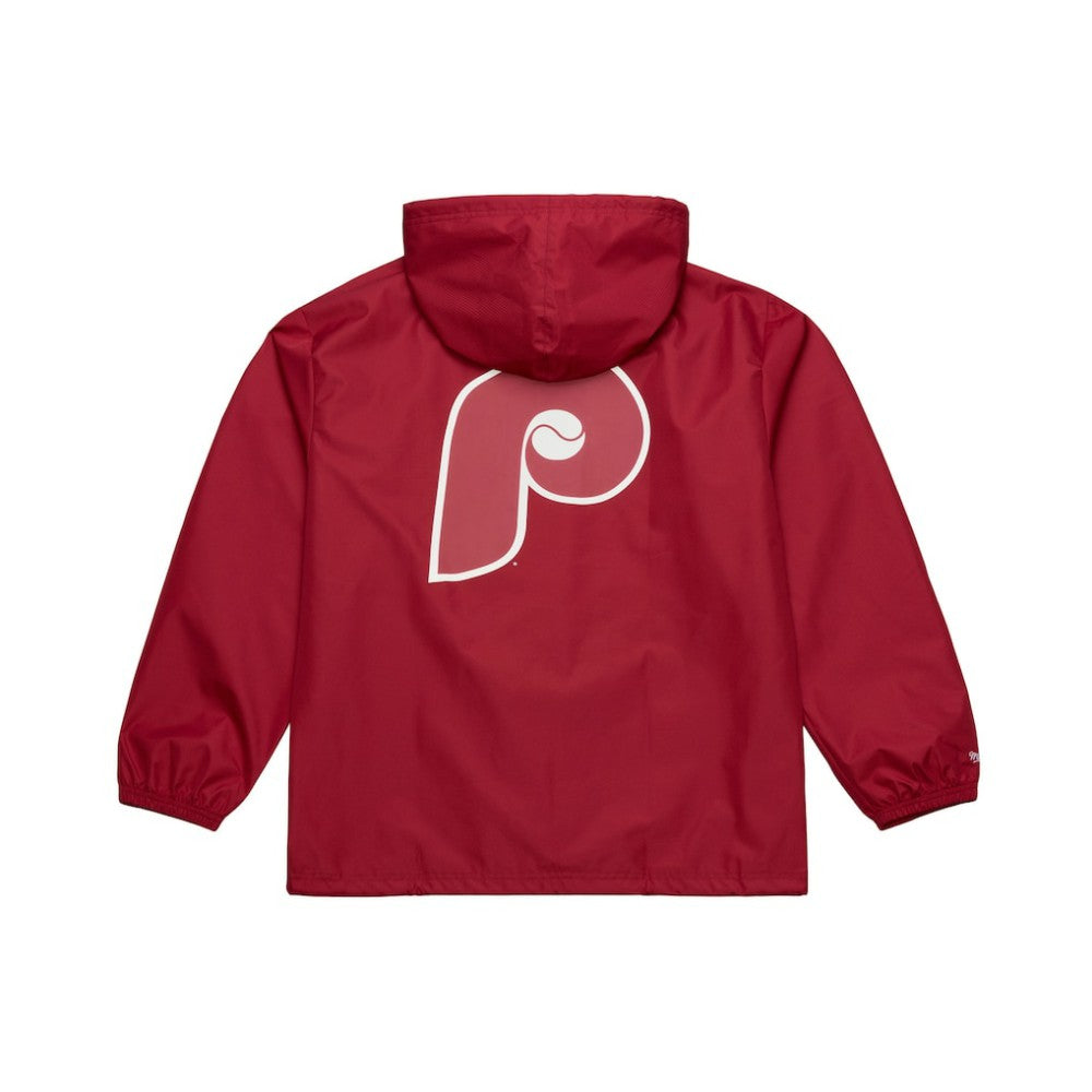 Philadelphia Phillies Full-Snap Hooded Coaches Jacket Red | Mitchell & Ness
