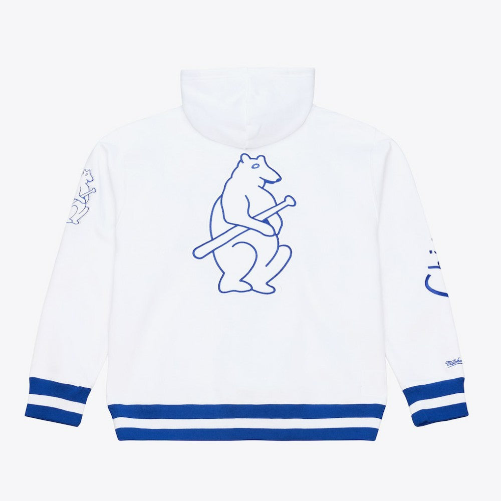 Chicago Cubs Cooperstown Collection Fleece Hoodie White | Mitchell & Ness