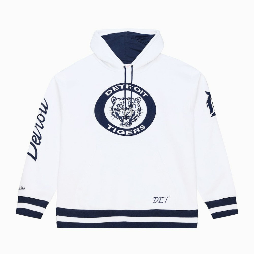 Detroit Tigers Cooperstown Collection Fleece Hoodie White | Mitchell & Ness