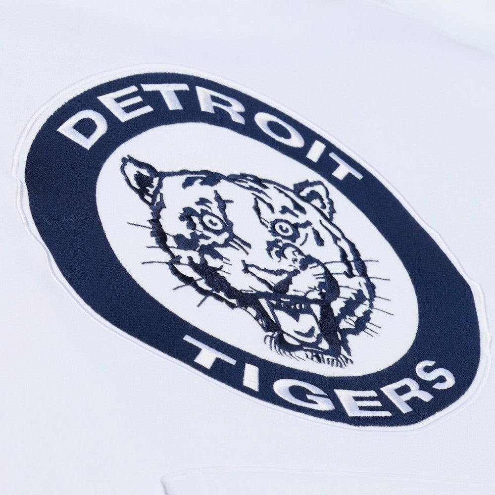 Detroit Tigers Cooperstown Collection Fleece Hoodie White | Mitchell & Ness