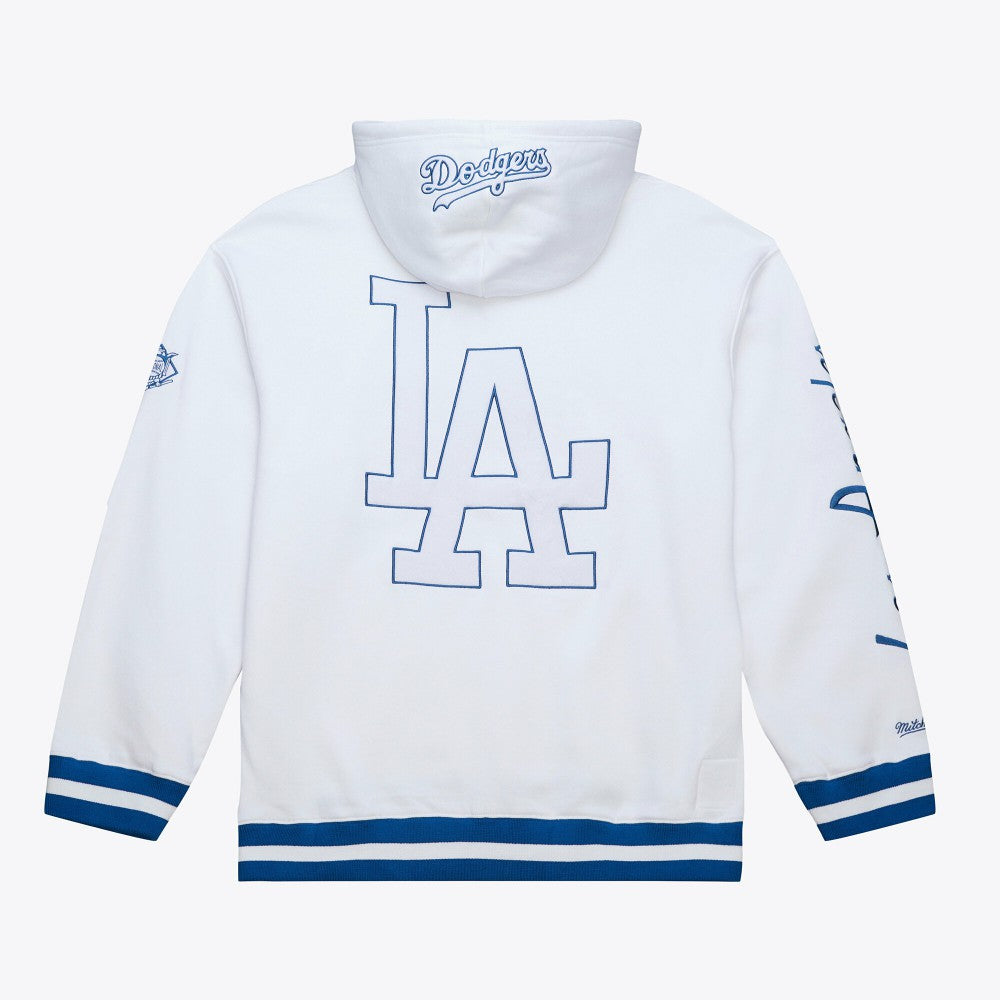 Los Angeles Dodgers Cooperstown Collection Fleece Hoodie White | Mitchell & Ness