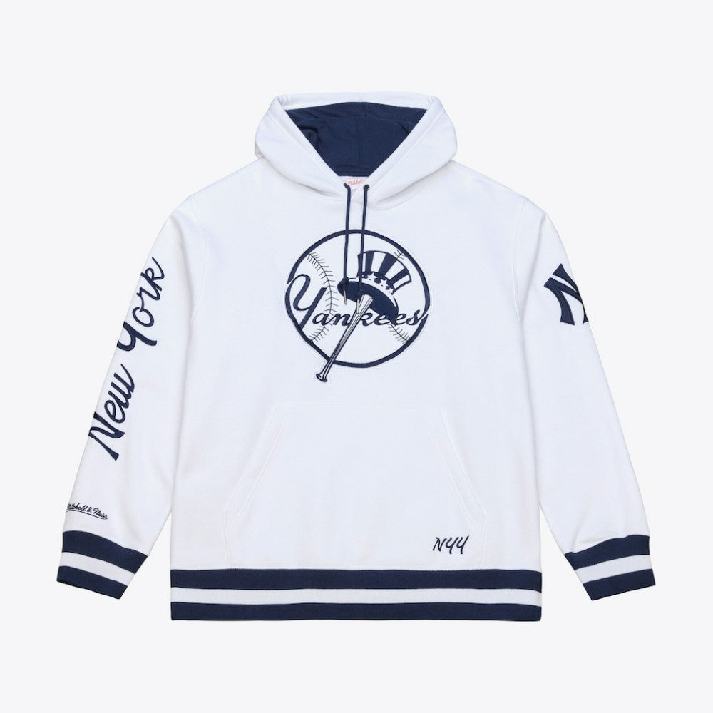 New York Yankees Cooperstown Collection Fleece Hoodie White | Mitchell & Ness