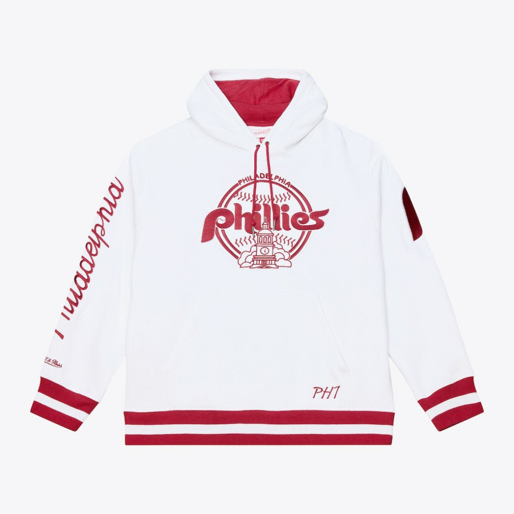 Philadelphia Phillies Cooperstown Collection Fleece Hoodie White | Mitchell & Ness