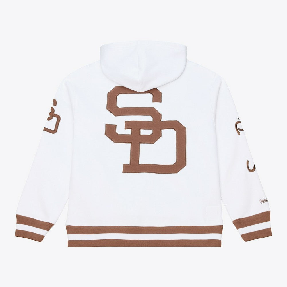San Diego Padres Cooperstown Collection Fleece Hoodie White | Mitchell & Ness