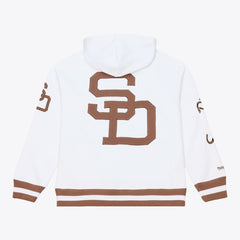 San Diego Padres Cooperstown Collection Fleece Hoodie White | Mitchell & Ness
