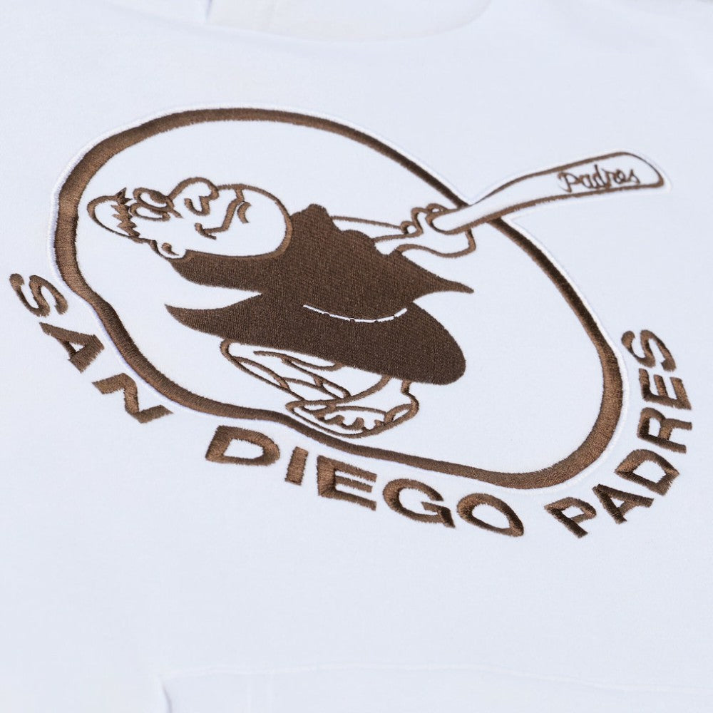 San Diego Padres Cooperstown Collection Fleece Hoodie White | Mitchell & Ness