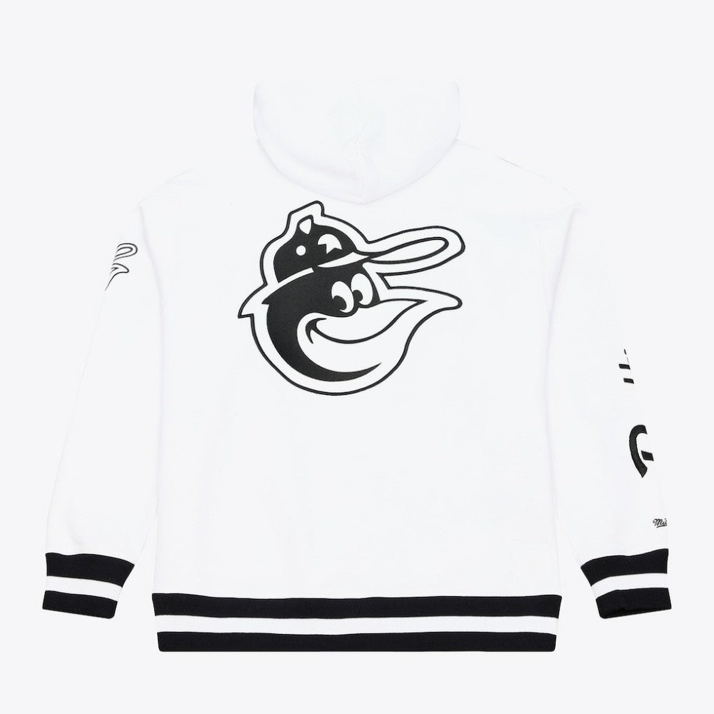 Baltimore Orioles Cooperstown Collection Fleece Hoodie White | Mitchell & Ness