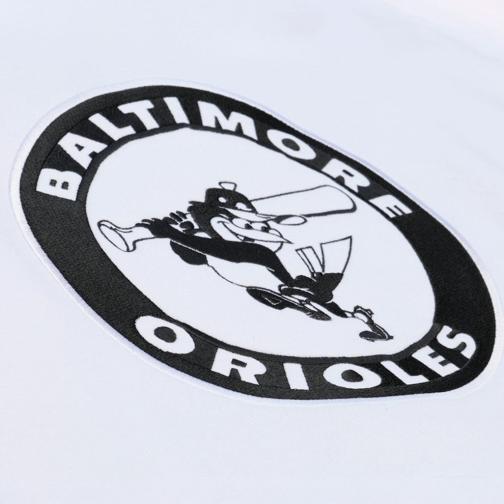Baltimore Orioles Cooperstown Collection Fleece Hoodie White | Mitchell & Ness