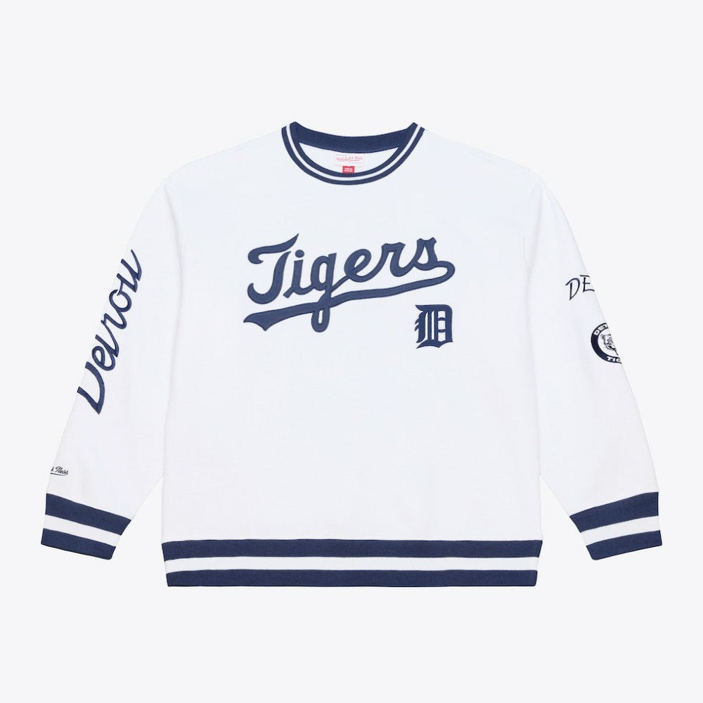 Detroit Tigers Arctic Fleece Sweatshirt White | Mitchell & Ness