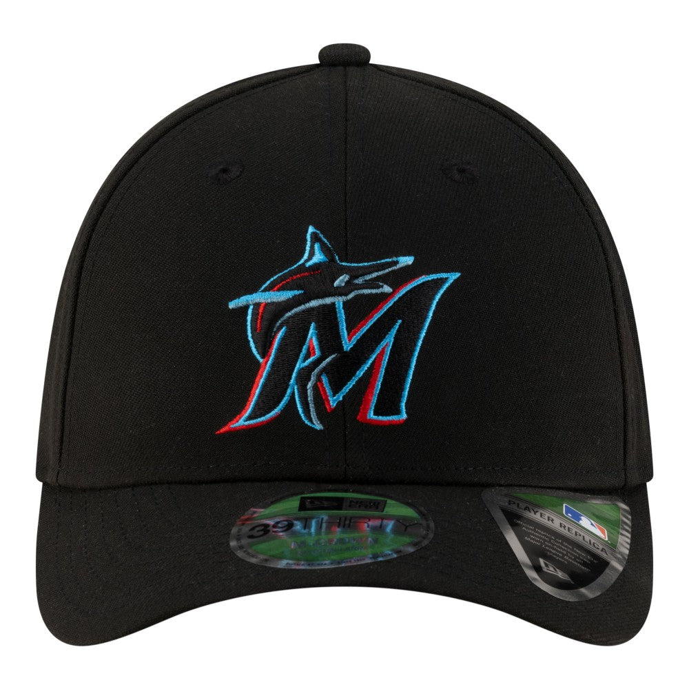Miami Marlins Player Replica 39THIRTY M-Crown Flex Hat Black | New Era