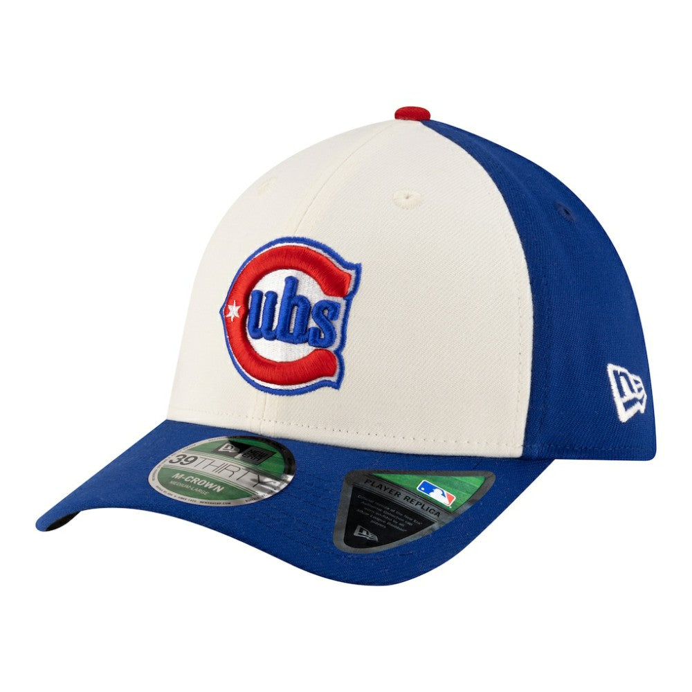 Chicago Cubs Player Replica 39THIRTY M-Crown Flex Hat White/Royal | New Era
