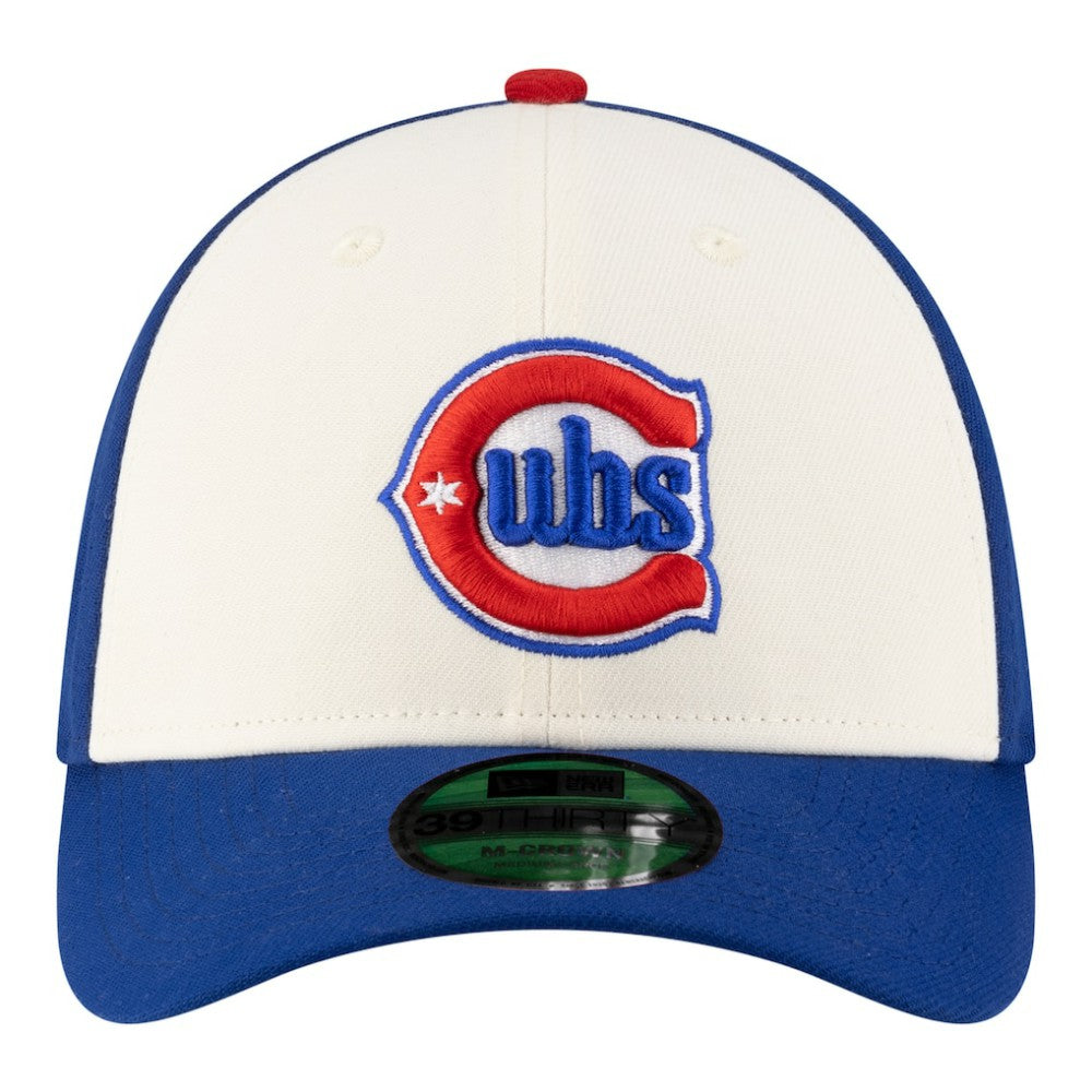 Chicago Cubs Player Replica 39THIRTY M-Crown Flex Hat White/Royal | New Era