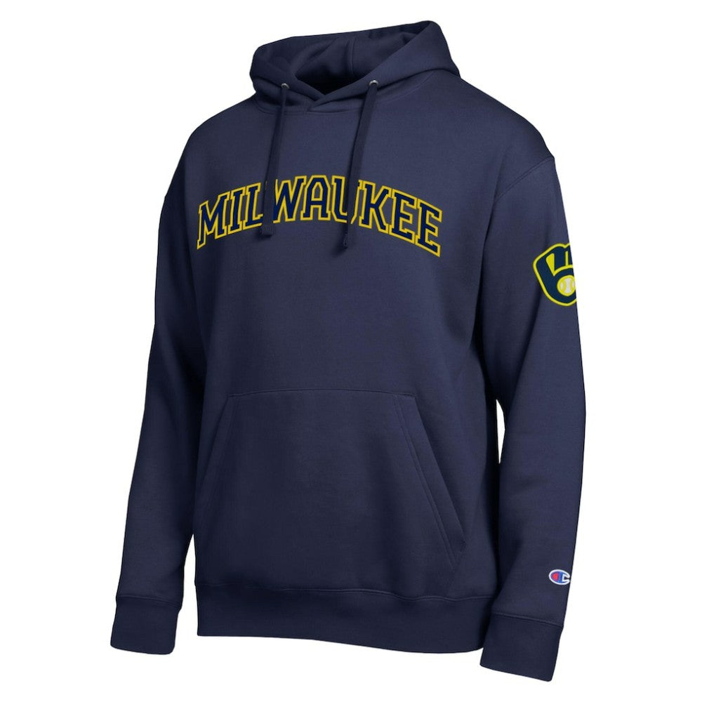 Milwaukee Brewers Champion All Star Wordmark Hoodie Navy