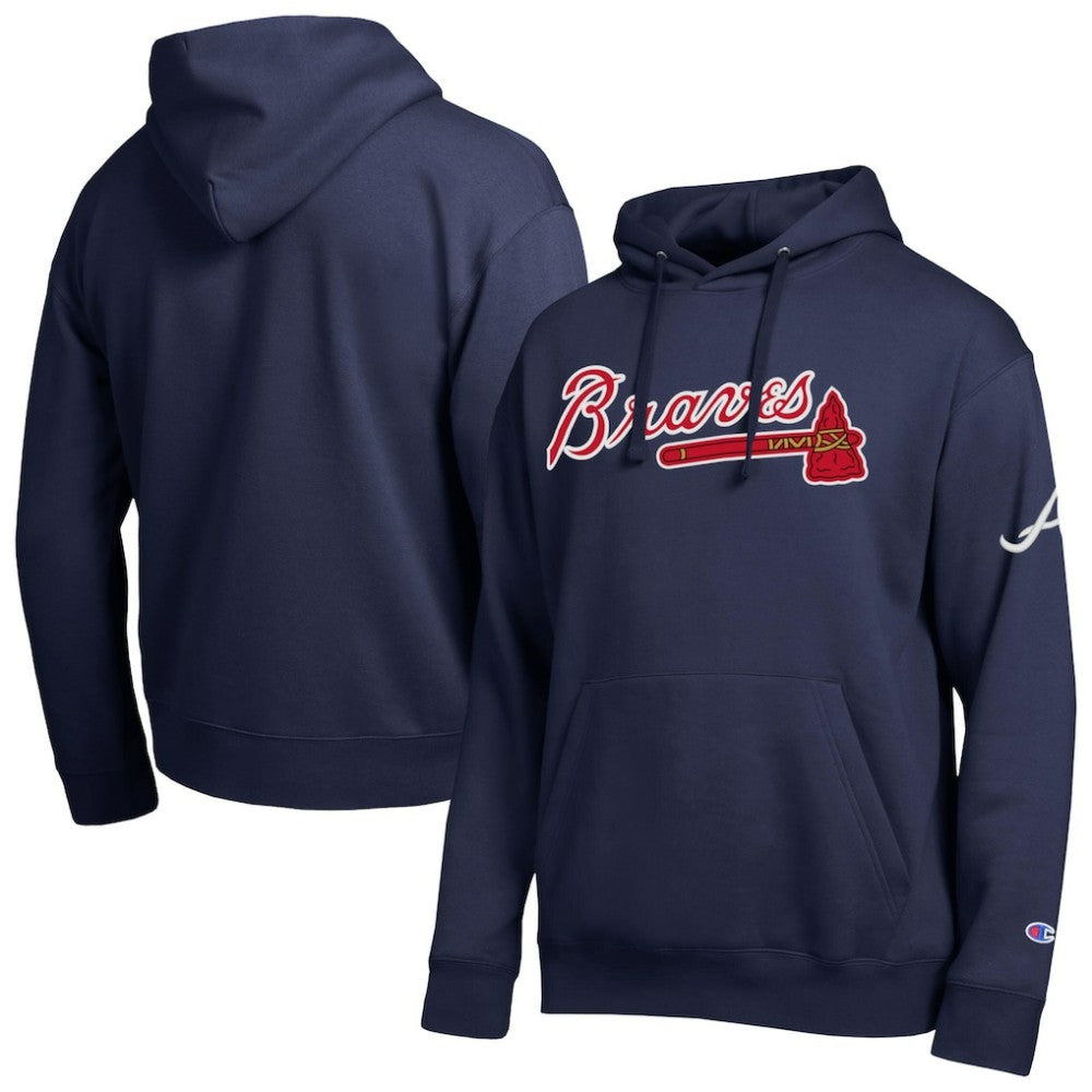 Atlanta Braves Champion All Star Wordmark Hoodie Navy
