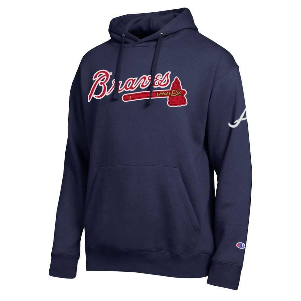 Atlanta Braves Champion All Star Wordmark Hoodie Navy