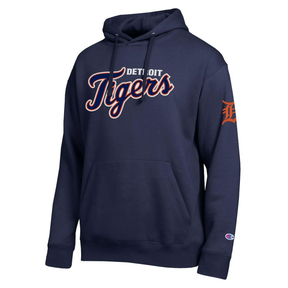 Detroit Tigers Champion All Star Wordmark Hoodie Navy