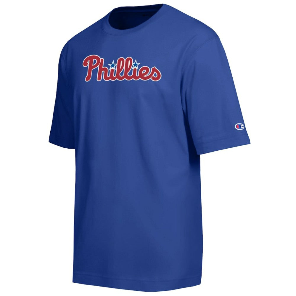 Philadelphia Phillies Champion All Star Chenille Wordmark T-Shirt Royal