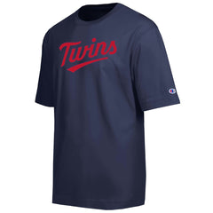 Minnesota Twins Champion All Star Chenille Wordmark T-Shirt Navy