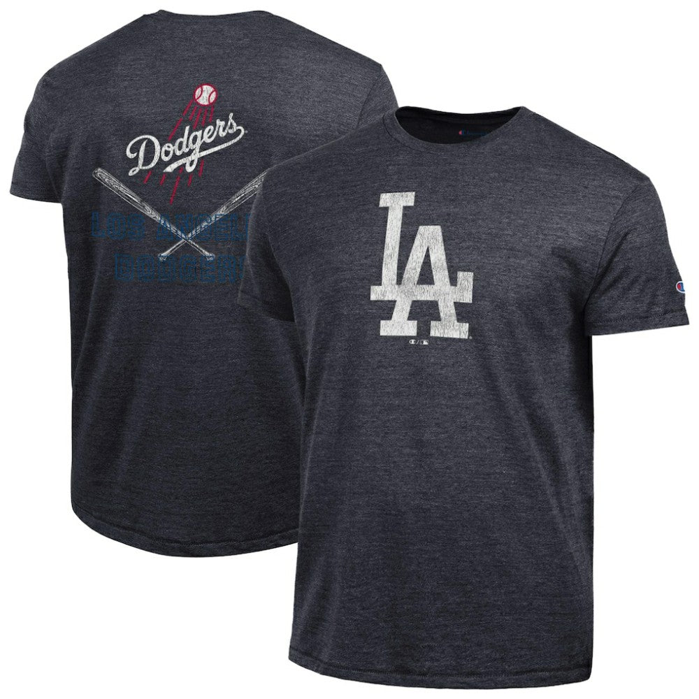 Los Angeles Dodgers Champion Tri-Blend T-Shirt Heather Black