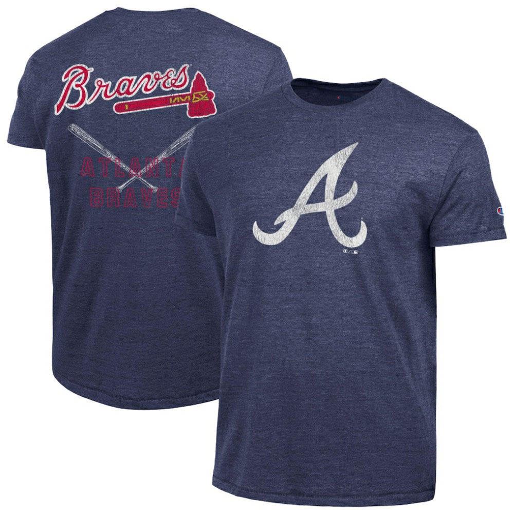 Atlanta Braves Champion Tri-Blend T-Shirt Navy