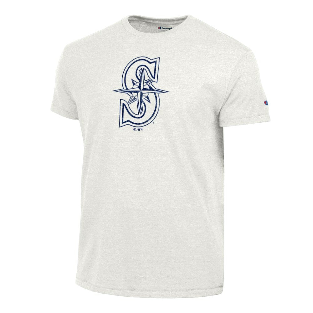 Seattle Mariners Champion Tri-Blend T-Shirt Heather White