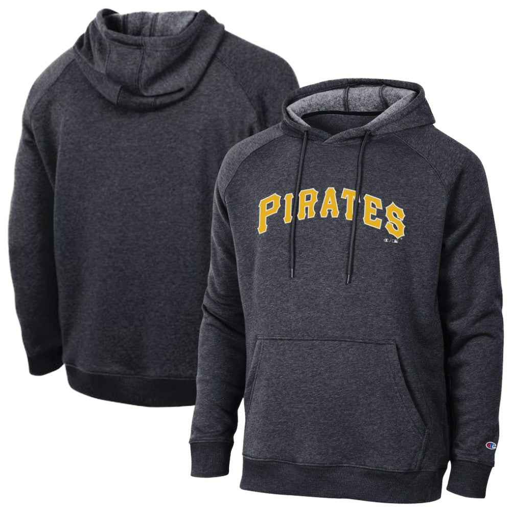 Pittsburgh Pirates Champion Triumph Tri-Blend Raglan Hoodie Black