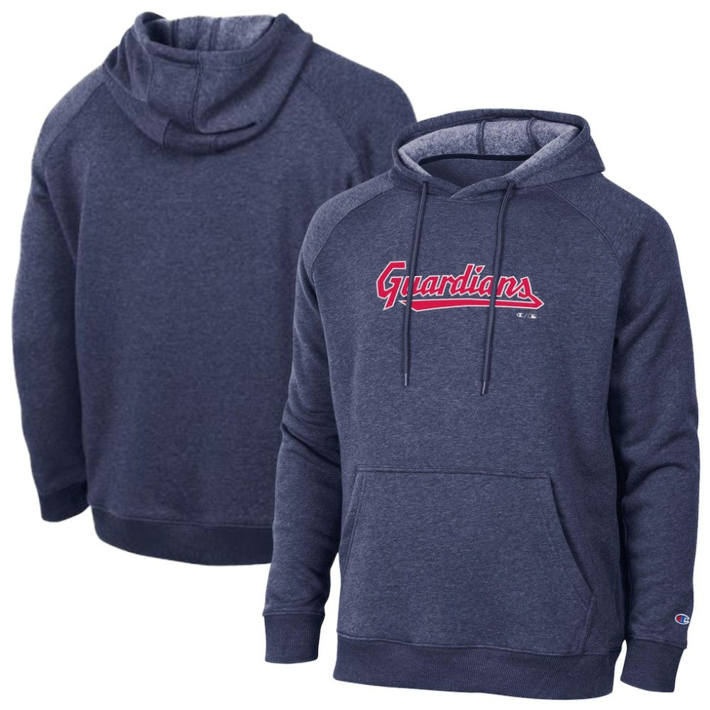 Cleveland Guardians Champion Triumph Tri-Blend Raglan Hoodie Navy