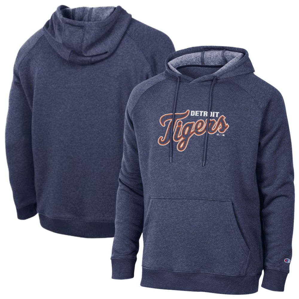 Detroit Tigers Champion Triumph Tri-Blend Raglan Hoodie Navy