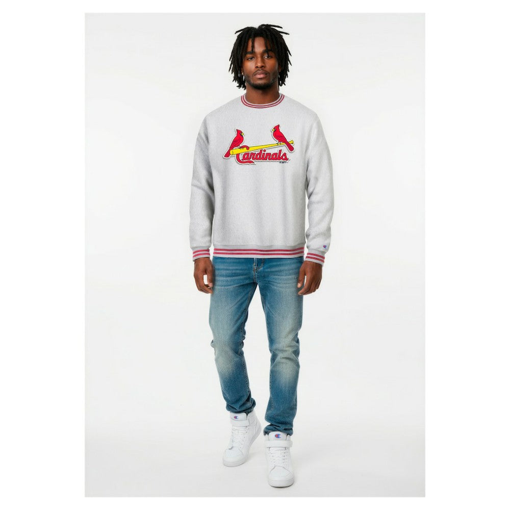 St. Louis Cardinals Champion Reverse Weave Sweatshirt Heather Gray