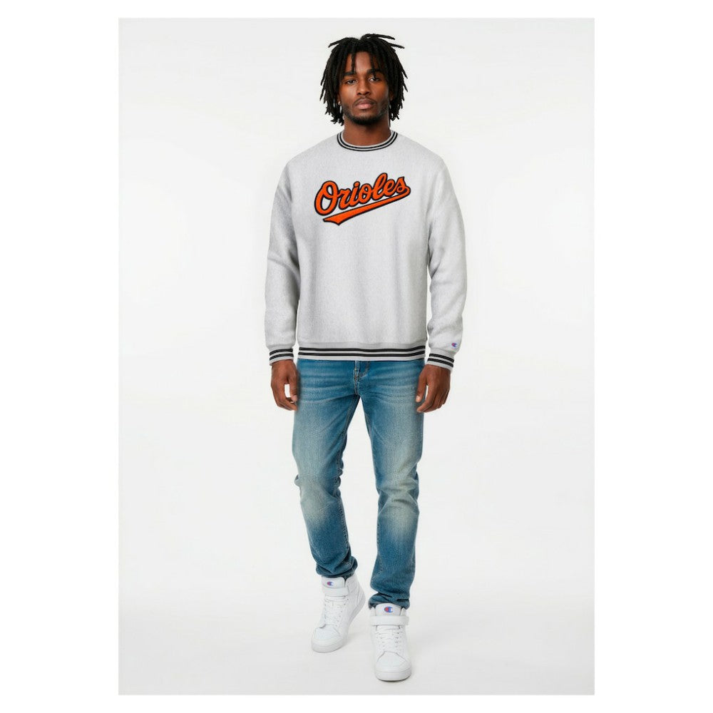 Baltimore Orioles Champion Reverse Weave Sweatshirt Heather Gray