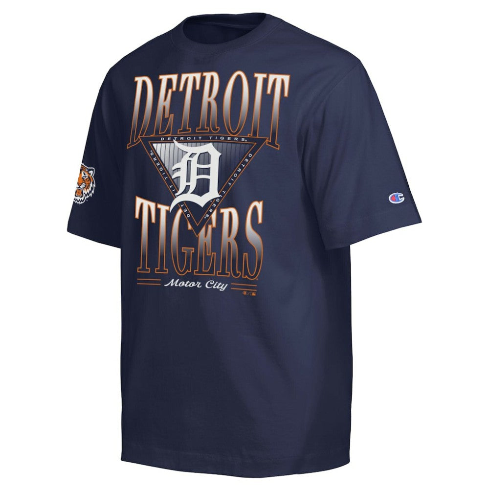 Detroit Tigers Champion Traditions Two Locations T-Shirt Navy