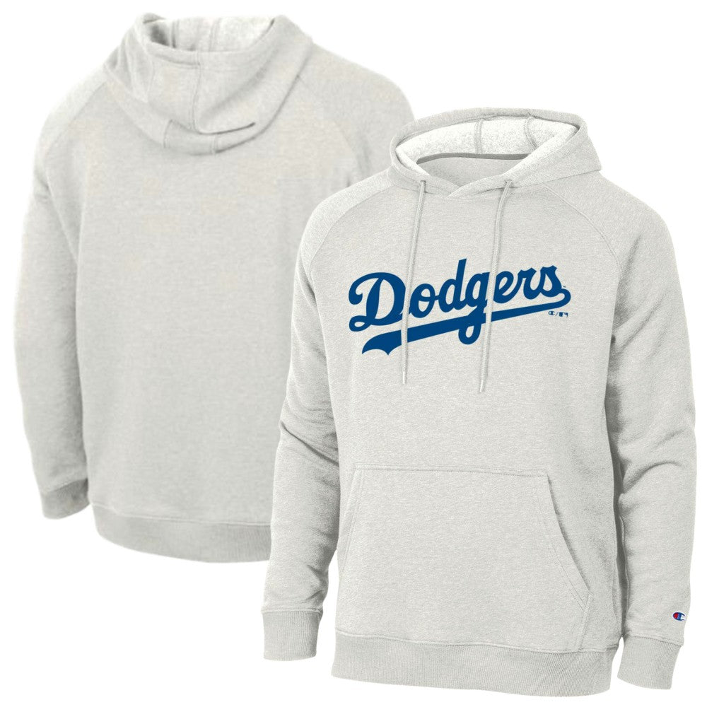Los Angeles Dodgers Champion Triumph Tri-Blend Raglan Hoodie Heathered Core Ultra Light Grey