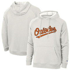 Baltimore Orioles Champion Triumph Tri-Blend Raglan Hoodie Heathered Core Ultra Light Grey