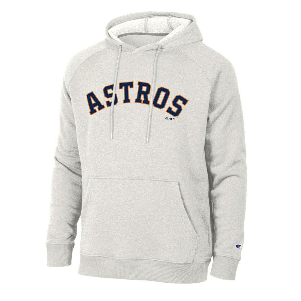 Houston Astros Champion Triumph Tri-Blend Raglan Hoodie Heathered Core Ultra Light Grey